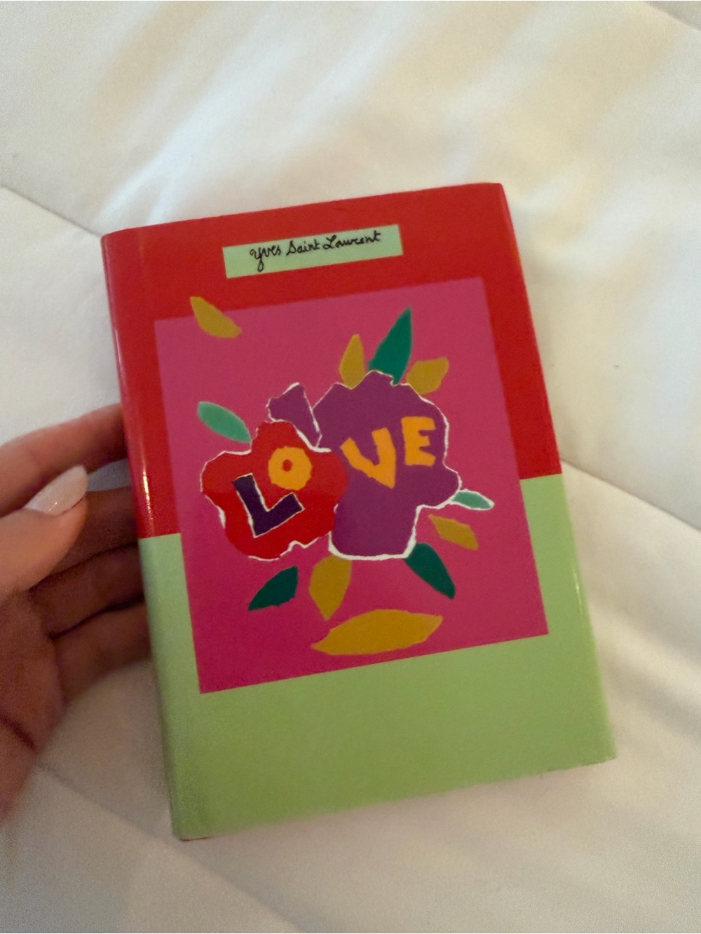 Yves Saint Laurent Pink, Red and Green 'Love' Decorative Coffee Table Book